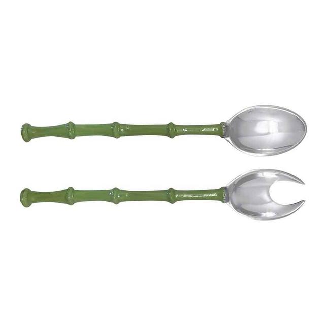 Palmy Nights Bamboo Green Salad Servers by Mariposa
