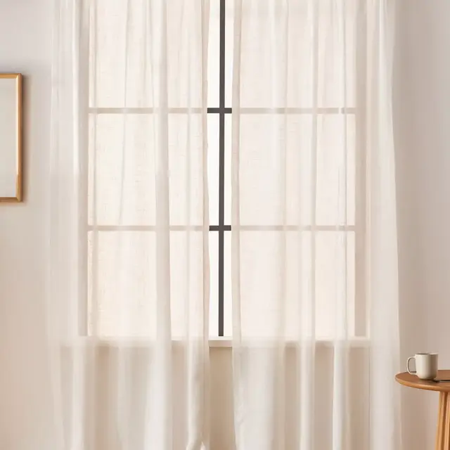 Lena Sheer Woven Curtain 84x50