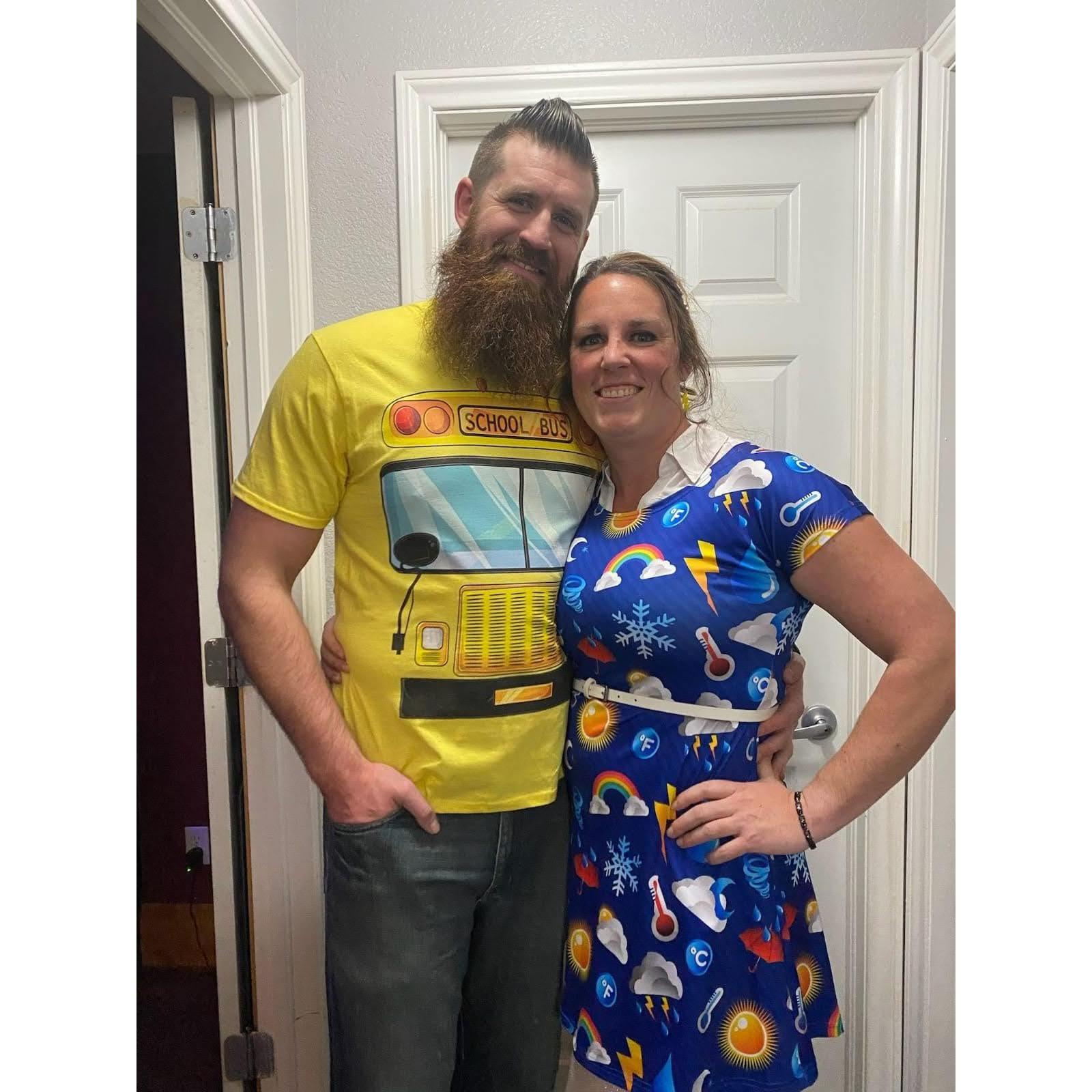 Our first Halloween! Ms. Frizzle and the Magic School Bus!
