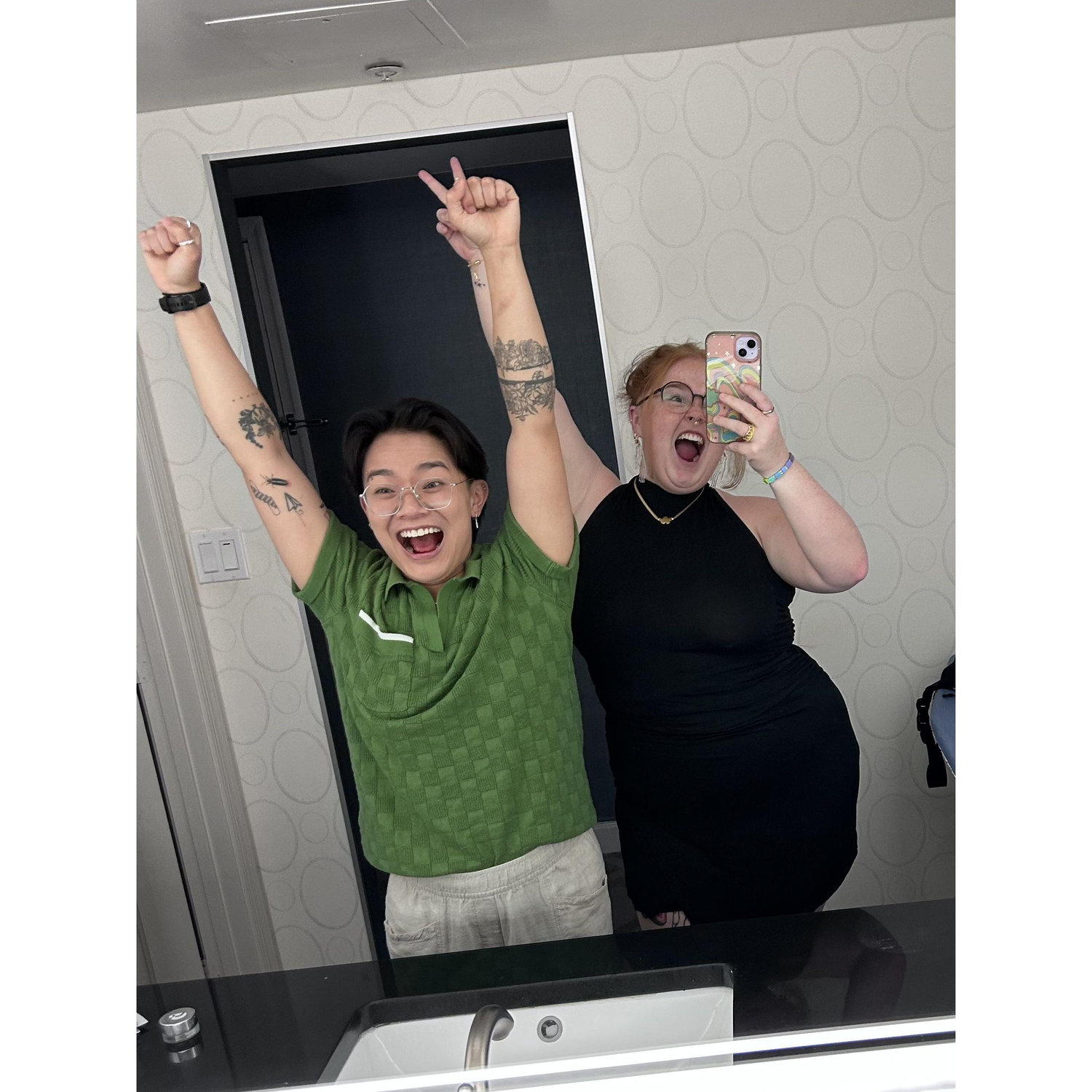 hyping each other up