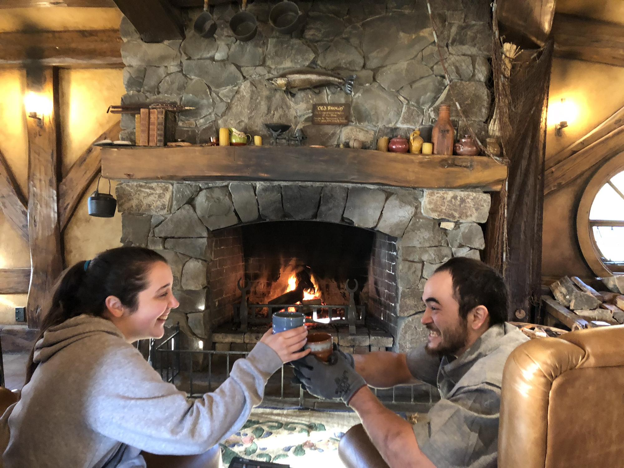 A drink in Hobbiton in New Zealand