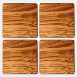 Olive Wood Coaster, Set of 4