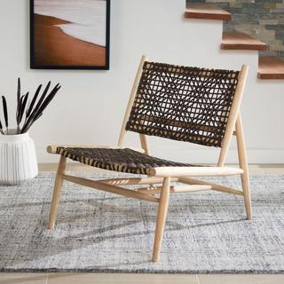 Bandelier Leather Weave Accent Chair