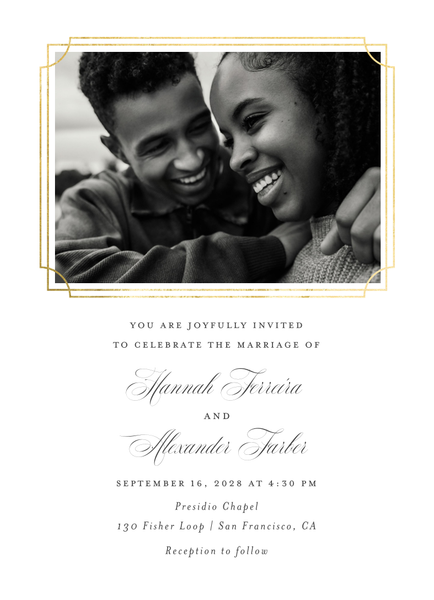 Vernazza Photo Foil | White | Zola Wedding Invitations