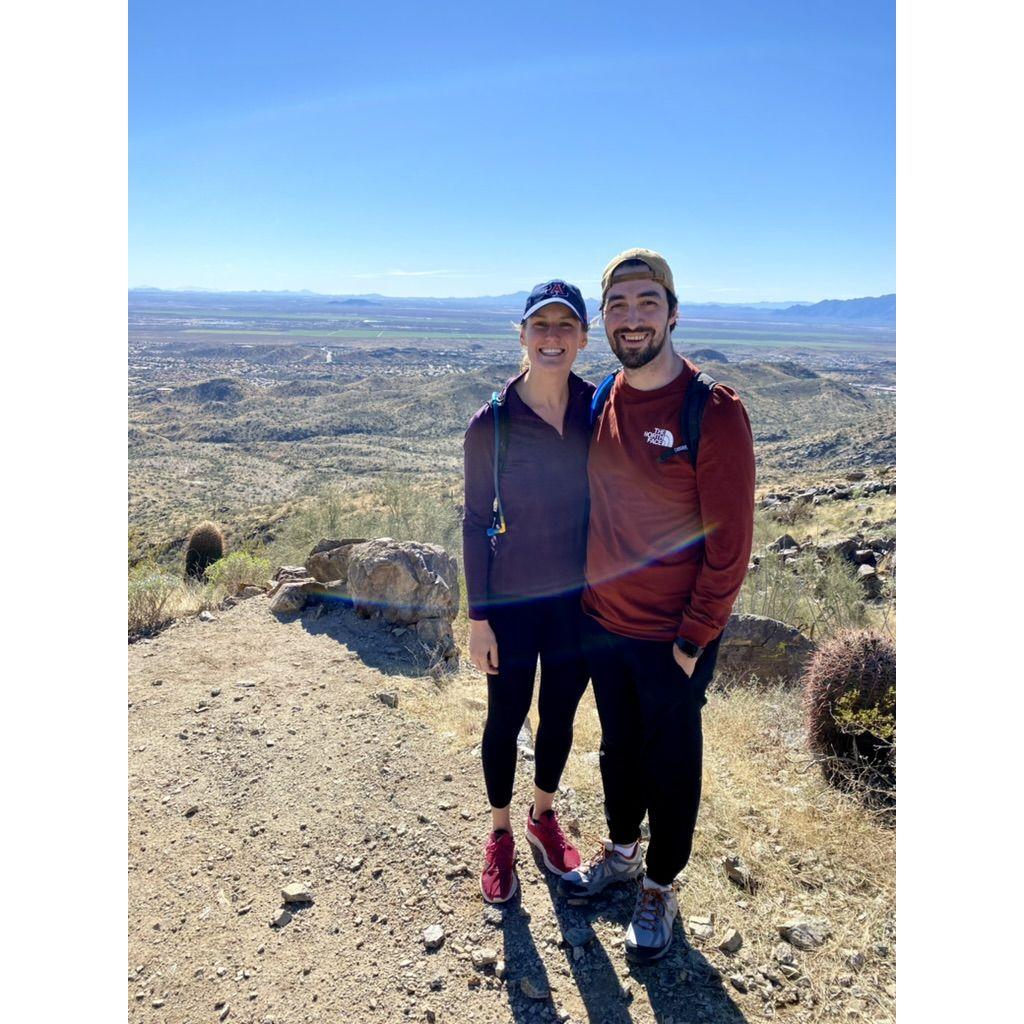 Hank's first time hiking Corona de Loma trail in Tempe