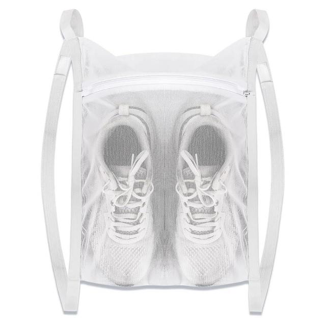 Laundry Bags,Sneaker Wash & Dry Net Bag for Dryer Sneaker Laundry Bags Large HoneyComber Mesh Bags with Zipper and Strap for Shoes Sneaker Washing Mesh Net for Most Dryers Door 15.7" Large