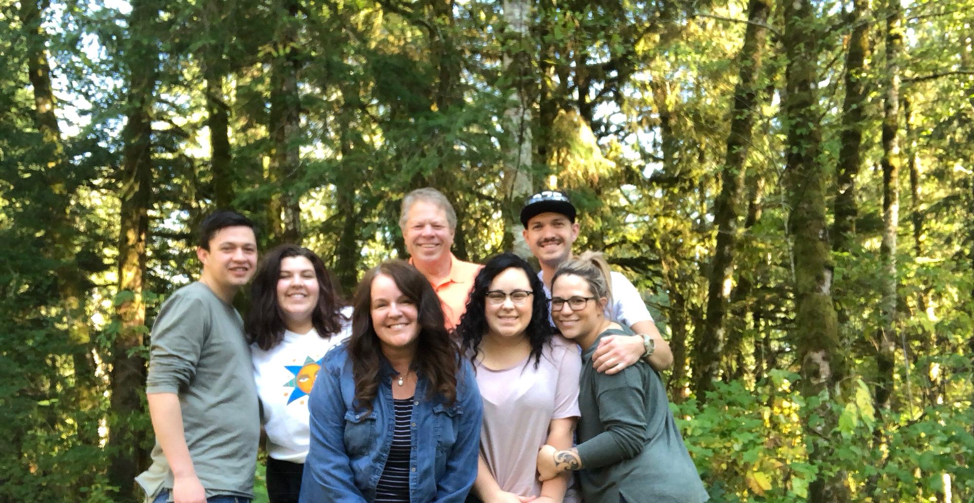 Part of Millie’s family on their way to the beach.