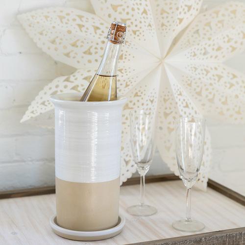 10.5” Louisville Pottery Collection Wine Cooler & Saucer