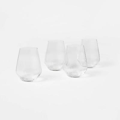 18oz 4pk Glass Strafford Stemless Wine Glasses - Threshold™