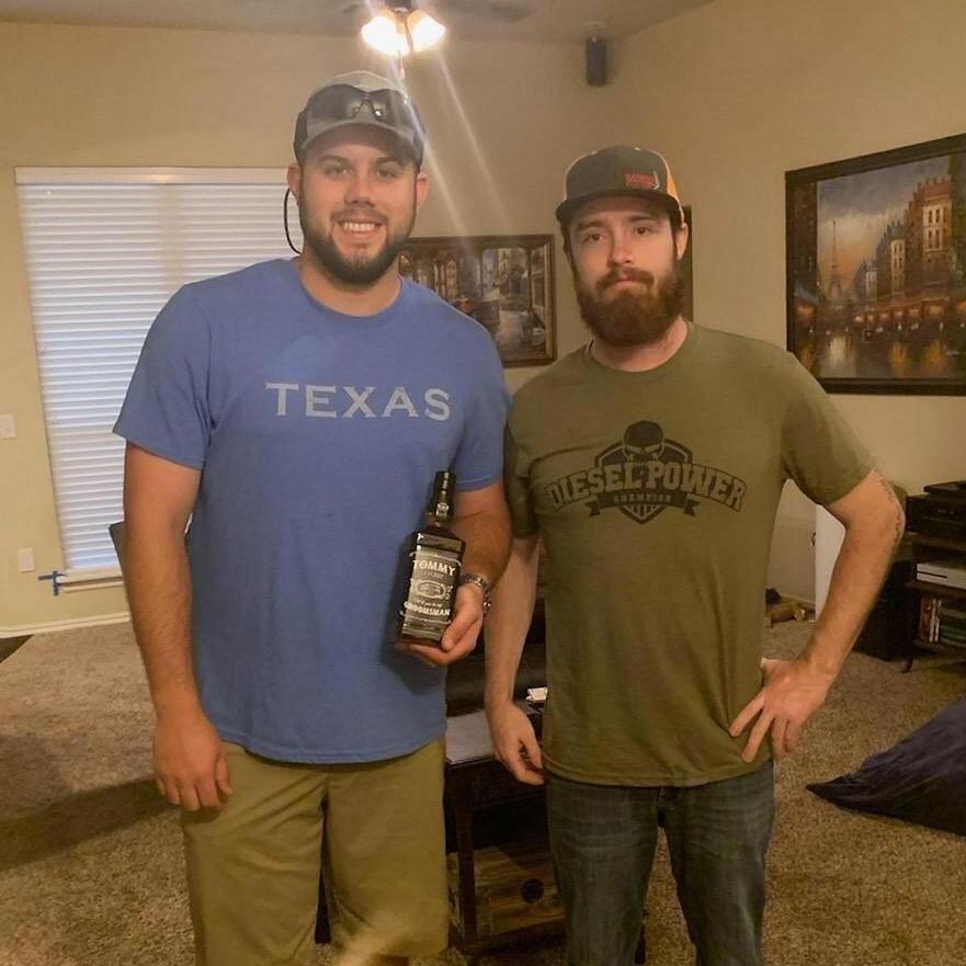 Garrett asking his best friend, Tommy, to be a Groomsman!