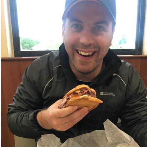 Tim's first North Shore roast beef. Nick's, of course. (May 2018)