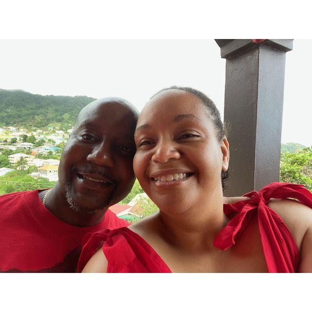 Us visiting where Pirates of the Caribbean was filmed in St Vincent - June 2023
