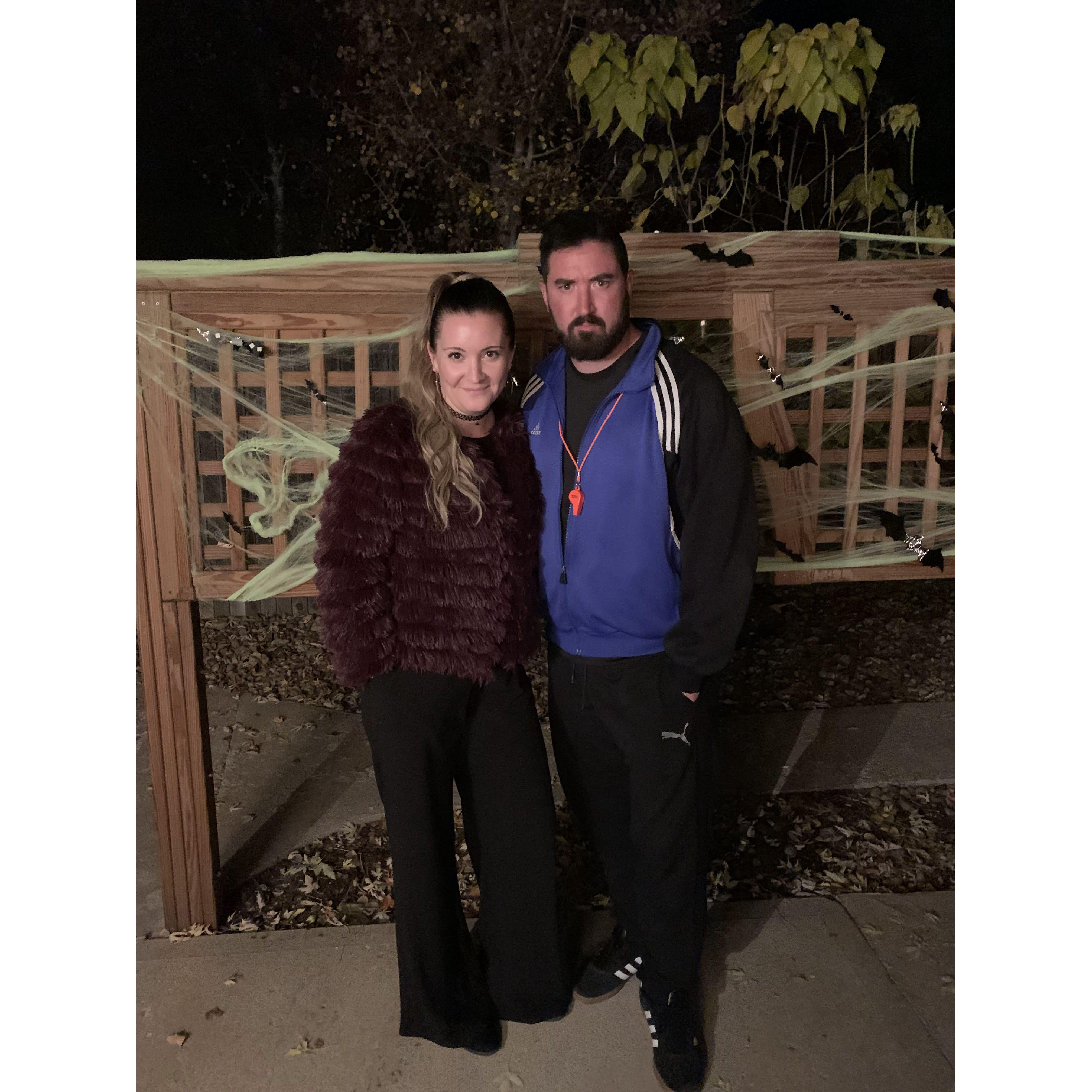 Halloween as Roy Kent and Keely (Ted Lasso).