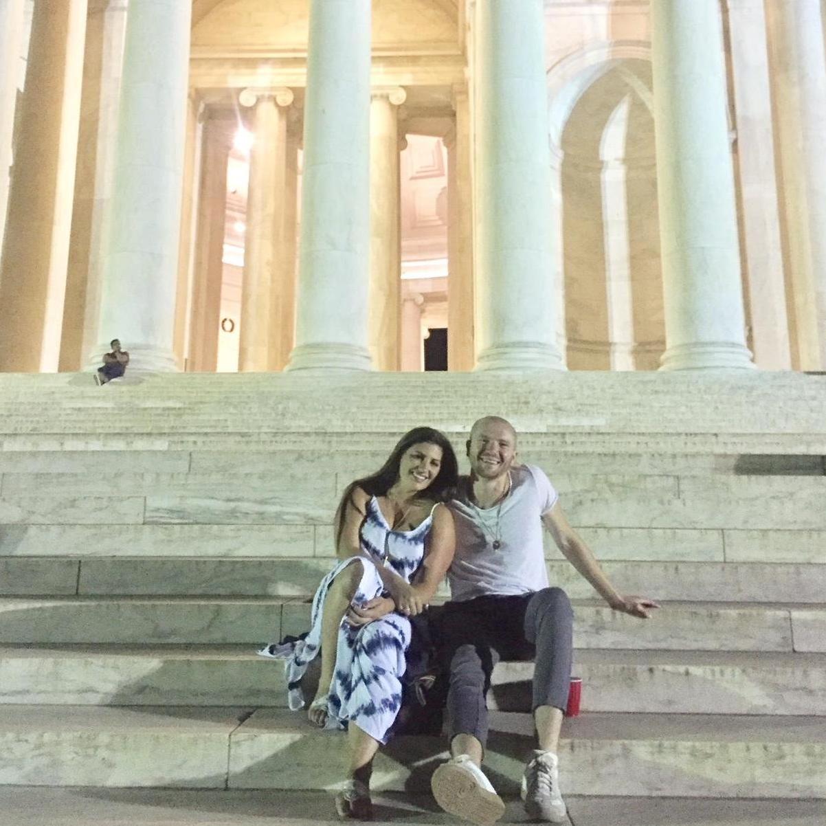 Our first date was at the Jefferson Memorial.