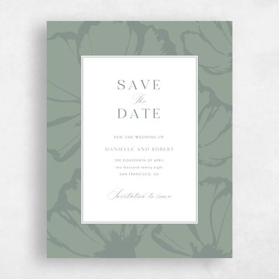 Sage, Green Wedding Save the Date - Esme Portrait
