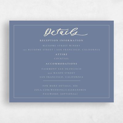 Blue Wedding Enclosure - Dover