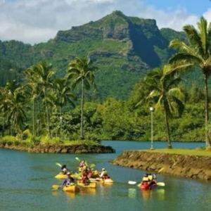 Kayaking excursion in Wailua River