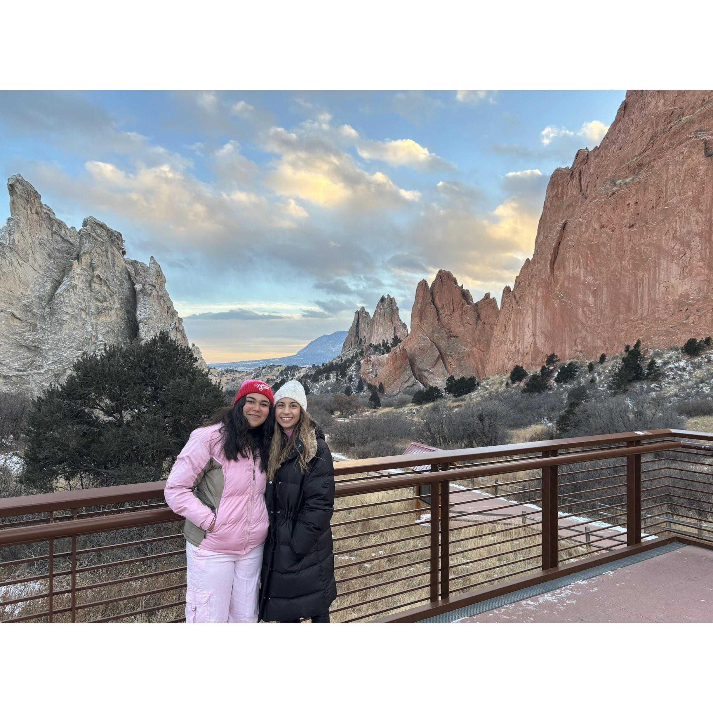 At Garden of the Gods (it is no garden). Lore's first time in Colorado!