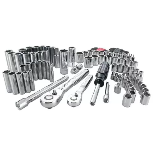 CRAFTSMAN 105-Piece Standard (SAE) and Metric Polished Chrome Mechanics Tool Set
