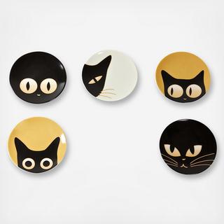 5-Piece Cat Eyes Mini Plate Set