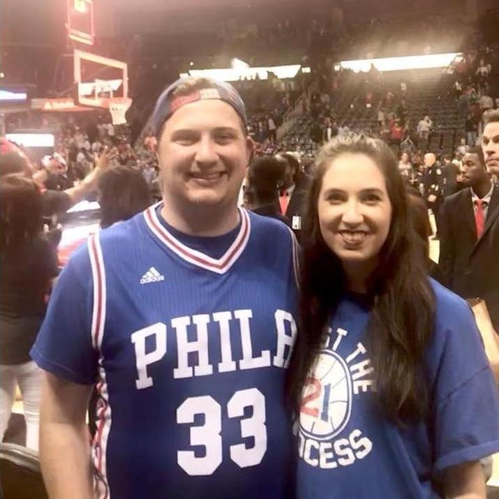 Courtside at the Sixers game