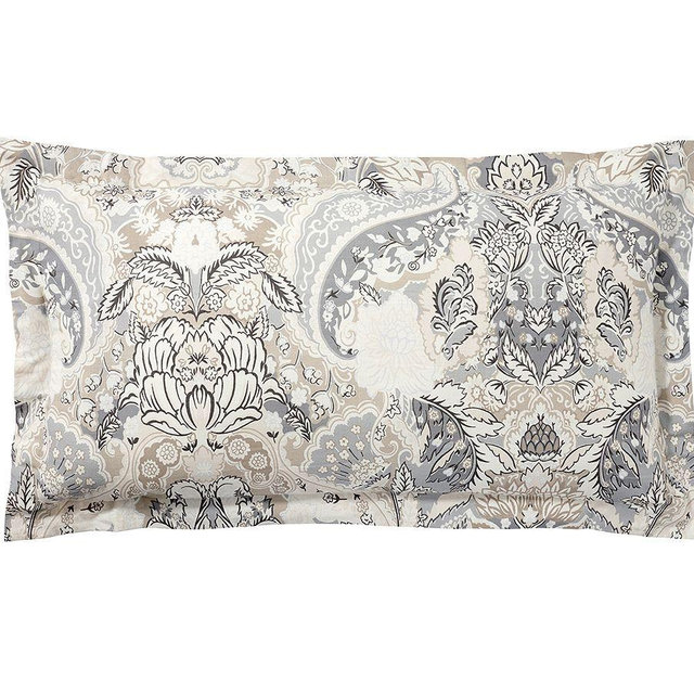 Celeste Damask Percale Sham, King, Set of 2