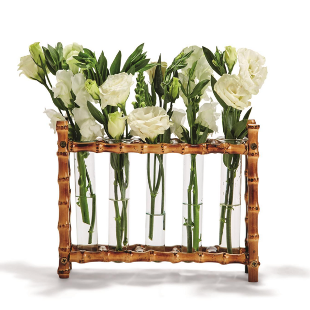 Glass Flutes with Bamboo Frame