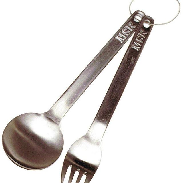 MSR Titan Ultra-Lightweight Camping Fork & Spoon Silver, One Size