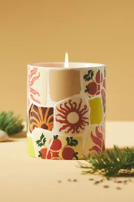 Mira Woody Solar Moss & Vetiver Ceramic Candle