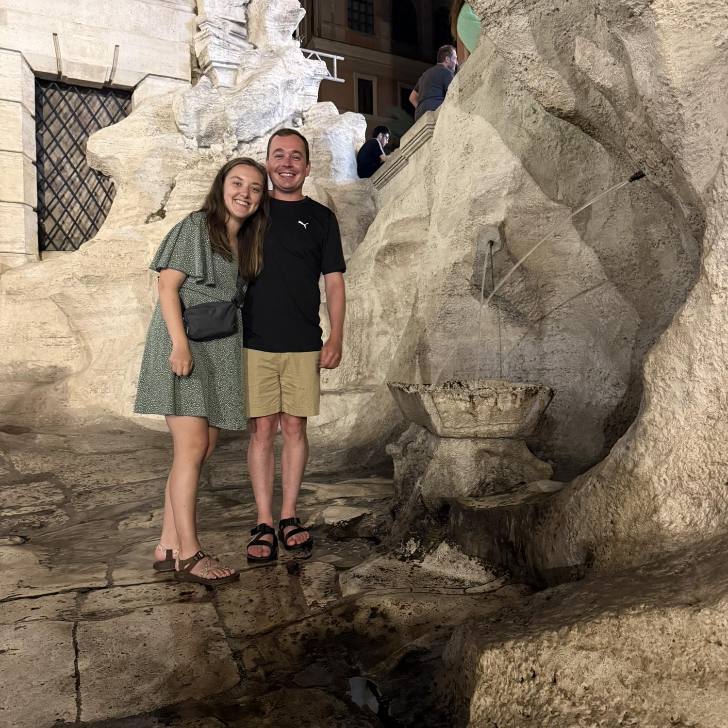 The Fountain of Love in Rome. Legend is if you drink from this fountain, you'll be in love forever