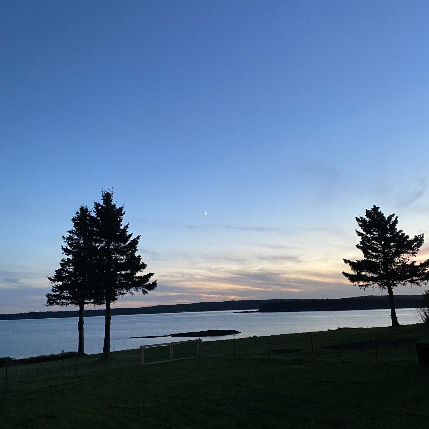 The view from Gram and Papa's house in Rouque Bluffs, Maine.