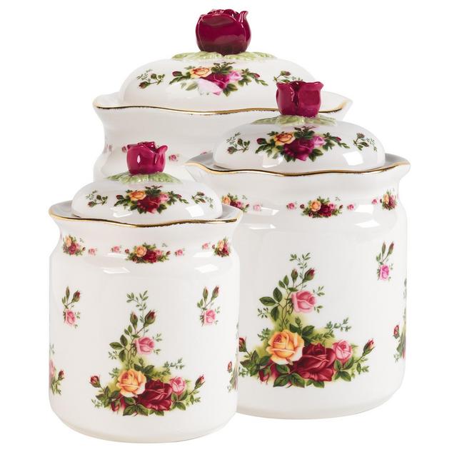 Royal Albert "Old Country Roses" Canisters, Set of 3