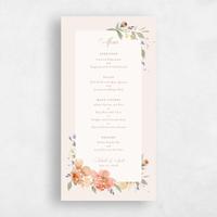 Pink Wedding Menu - Reagan