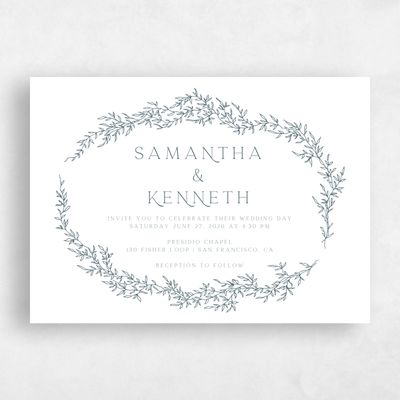 White Wedding Invitation - Rhys Landscape