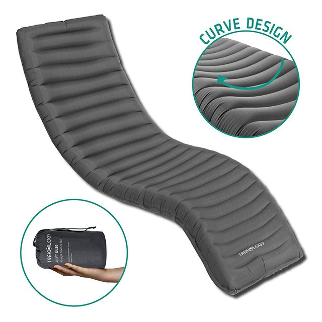 TREKOLOGY UL Sleeping Pad, Inflatable Camping Mat, UL80 Ultralight Backpacking Mats, Compact Lightweight Inflating Air Insulated Thick Mattress Pads in a Bag for Sleep, Camp, Hammock, Hiking, Adults