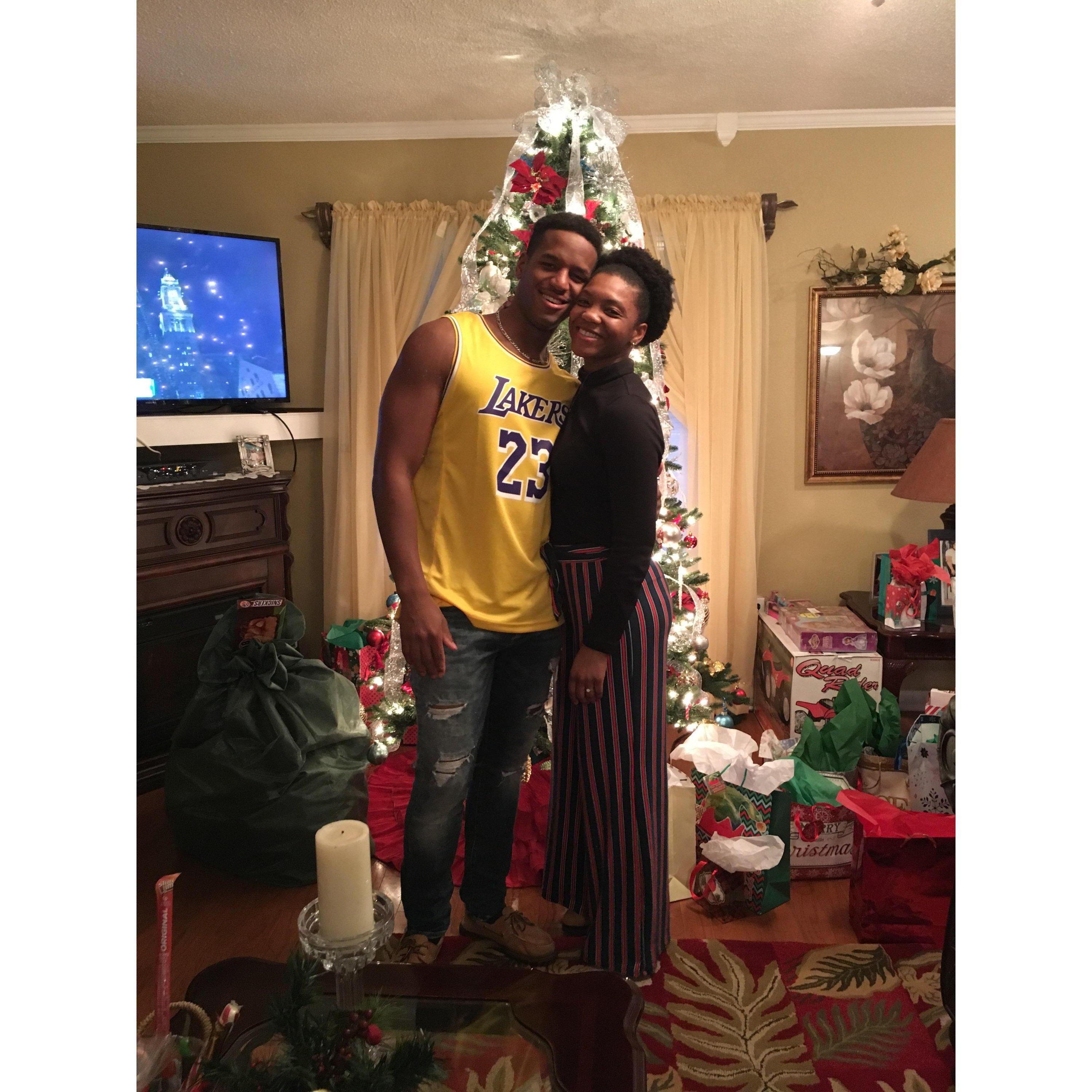 Christmas 2018. First Christmas together since 2015. Sometimes long distance "sucks," but thank God that will be over after we say "I do" and I graduate college too.