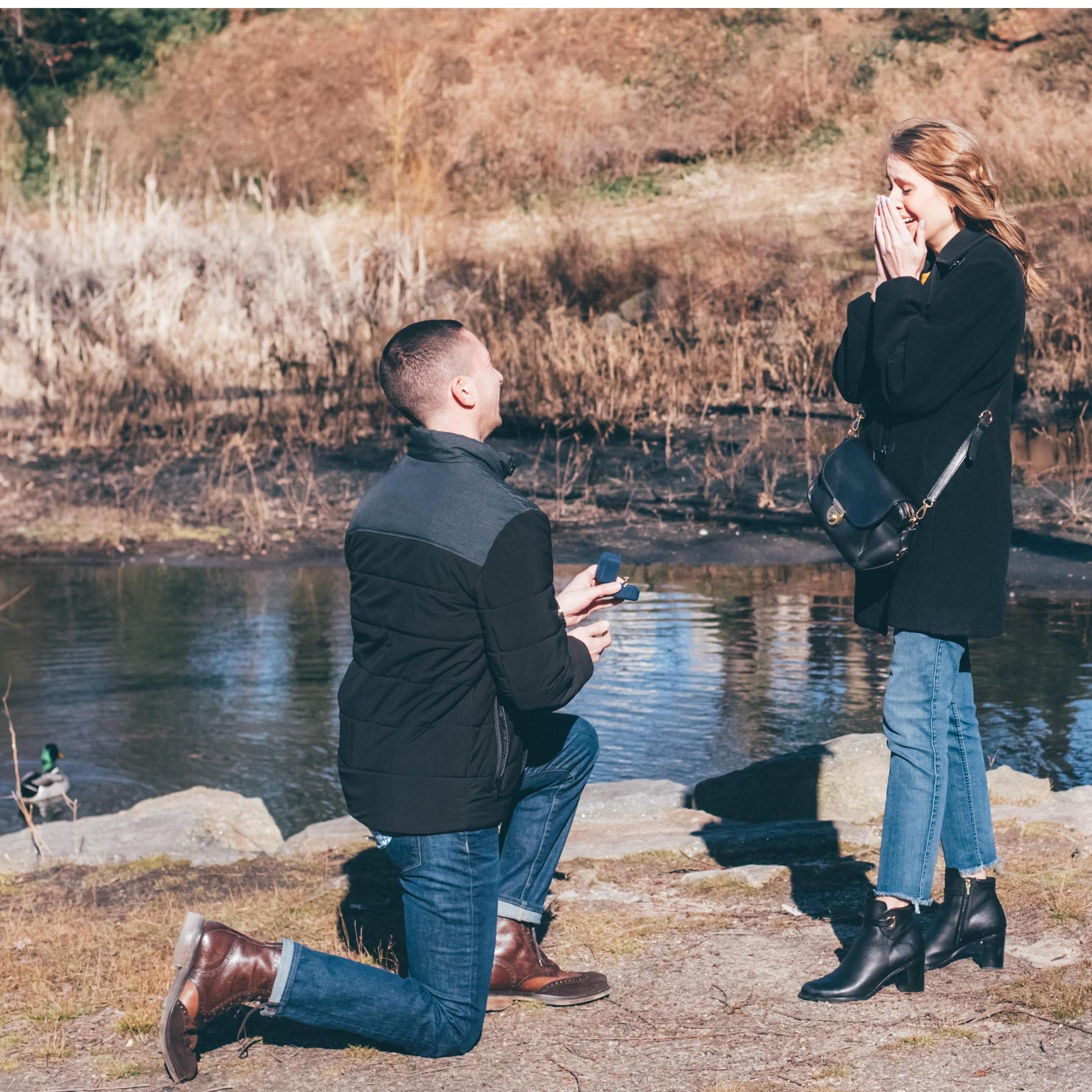 Eric popped the question in Central Park - 3/7/2020