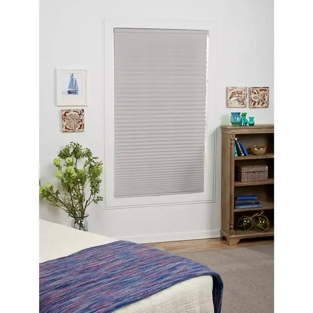 St. Charles Light Filtering 59-Inch x 64-Inch Cordless Pleated Shade in Silver Grey