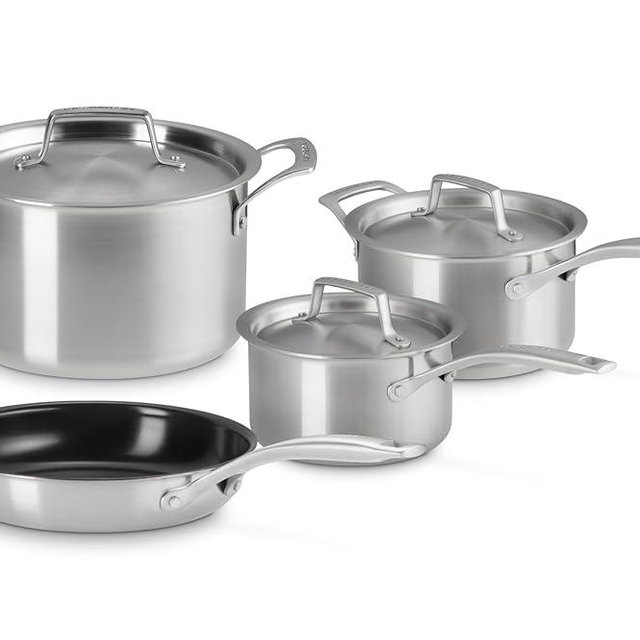 Essential Stainless Steel Set of 7 Cookware Set
