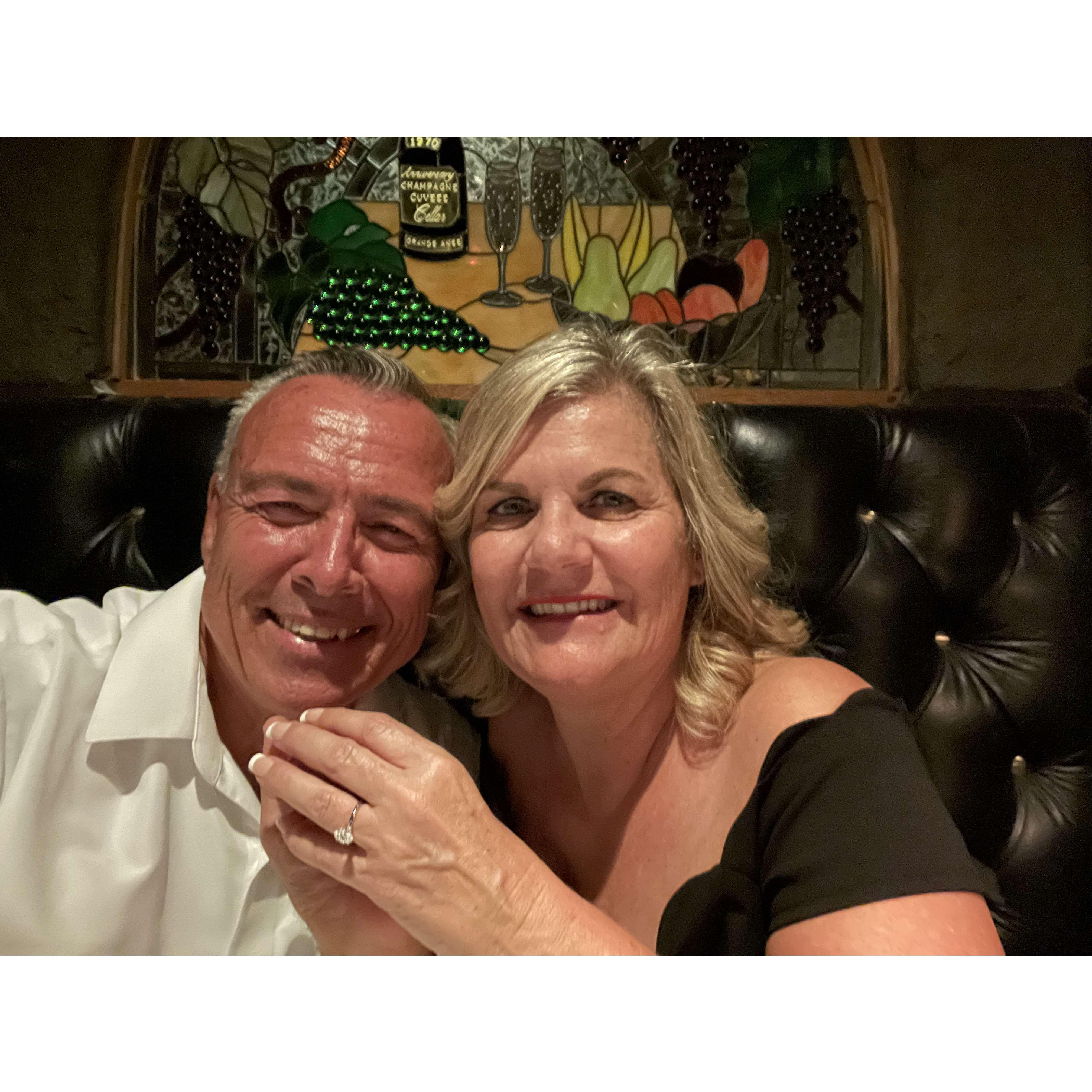 Engagement dinner at The Cellar in Fullerton