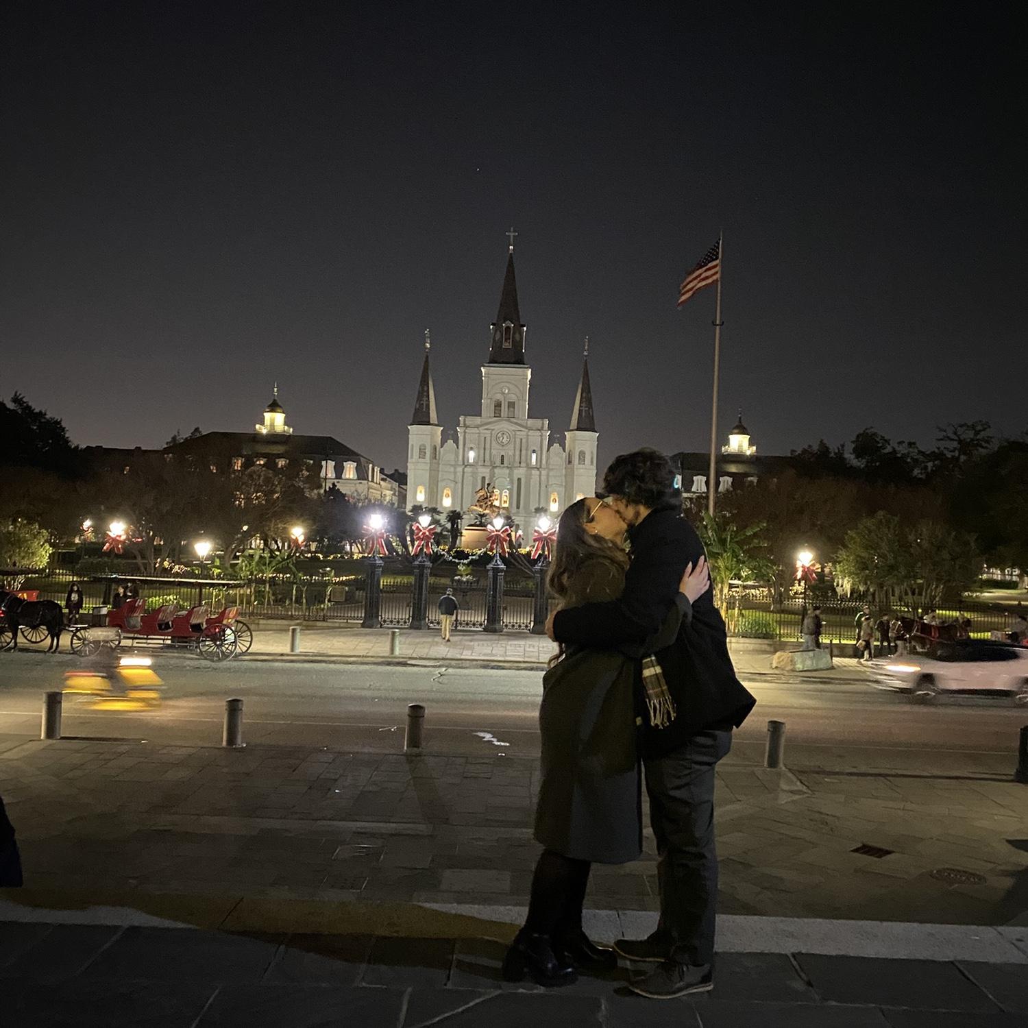 New Orleans, Our favorite city together, and the place we stood the first time we went together.