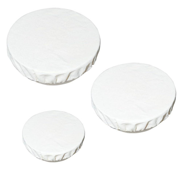 3 PCS Reusable Cotton Bowl Covers for Bread - Elastic Food Storage Covers, Sustainable Cloth Lids for Leftover, Fruit, Salads