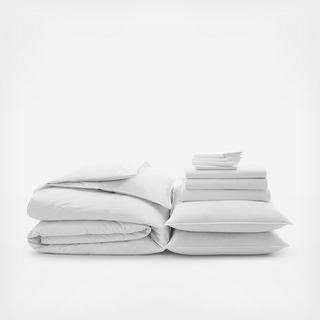 Classic Percale Move-In Bundle with Down Comforter
