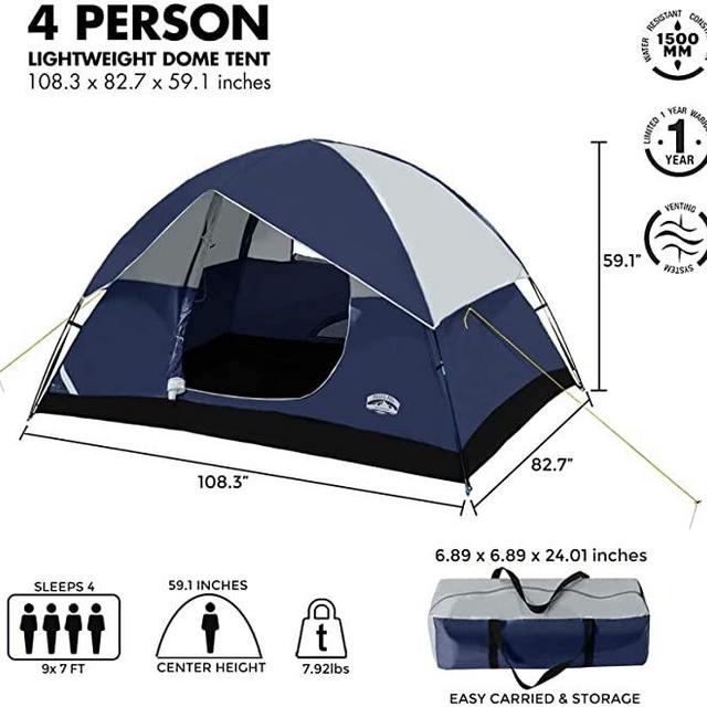 Pacific Pass 4 Person Family Dome Tent