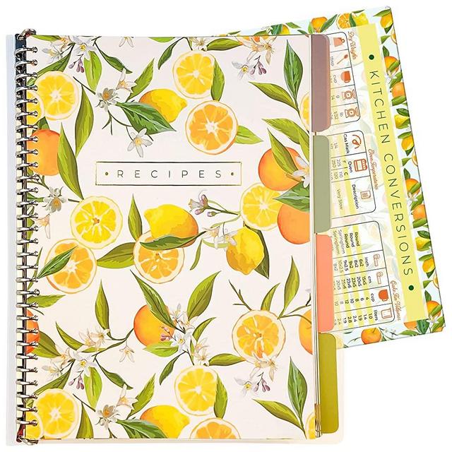 Blank Recipe Book to Write in Your Own Recipes with Kitchen Conversion Chart Magnet, Store 240 Recipes in This 30 Ring Binder with 8 Dividers