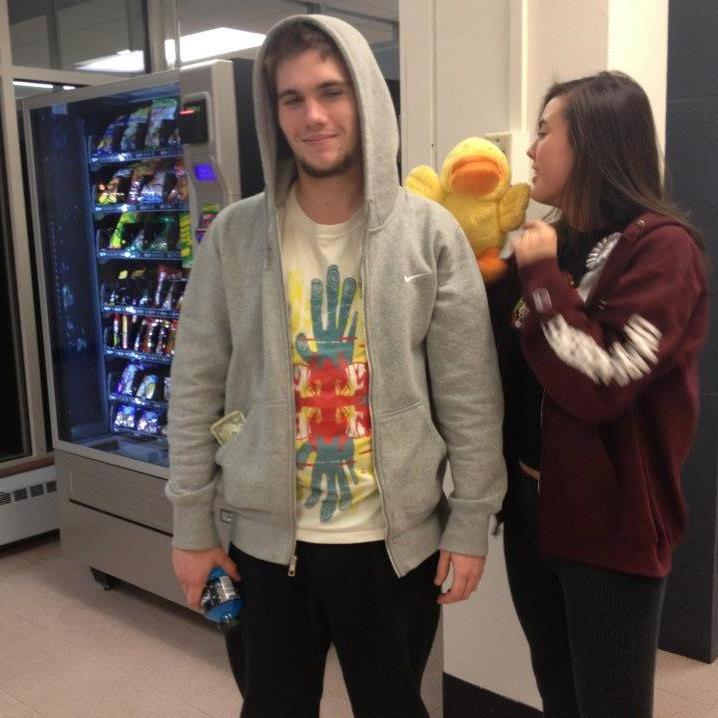 The first birthday gift Matt ever gave me - a singing duck puppet, Amherst, MA, February 2013