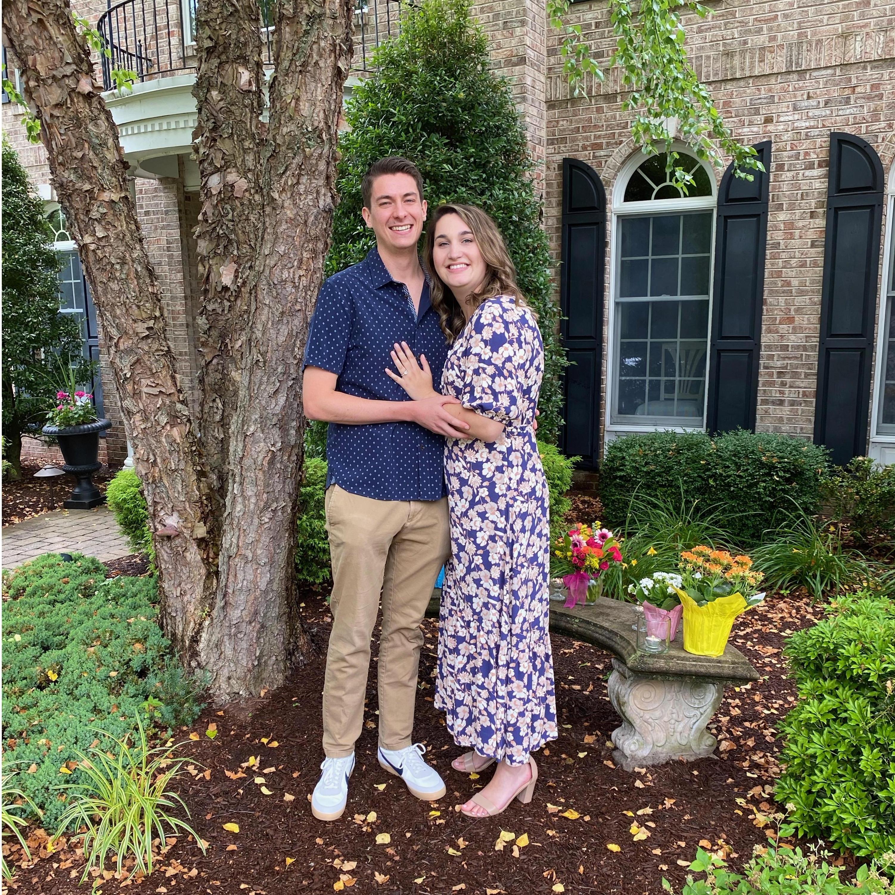 Tom proposed in the same spot as where we took our high school prom photos...7 years prior!