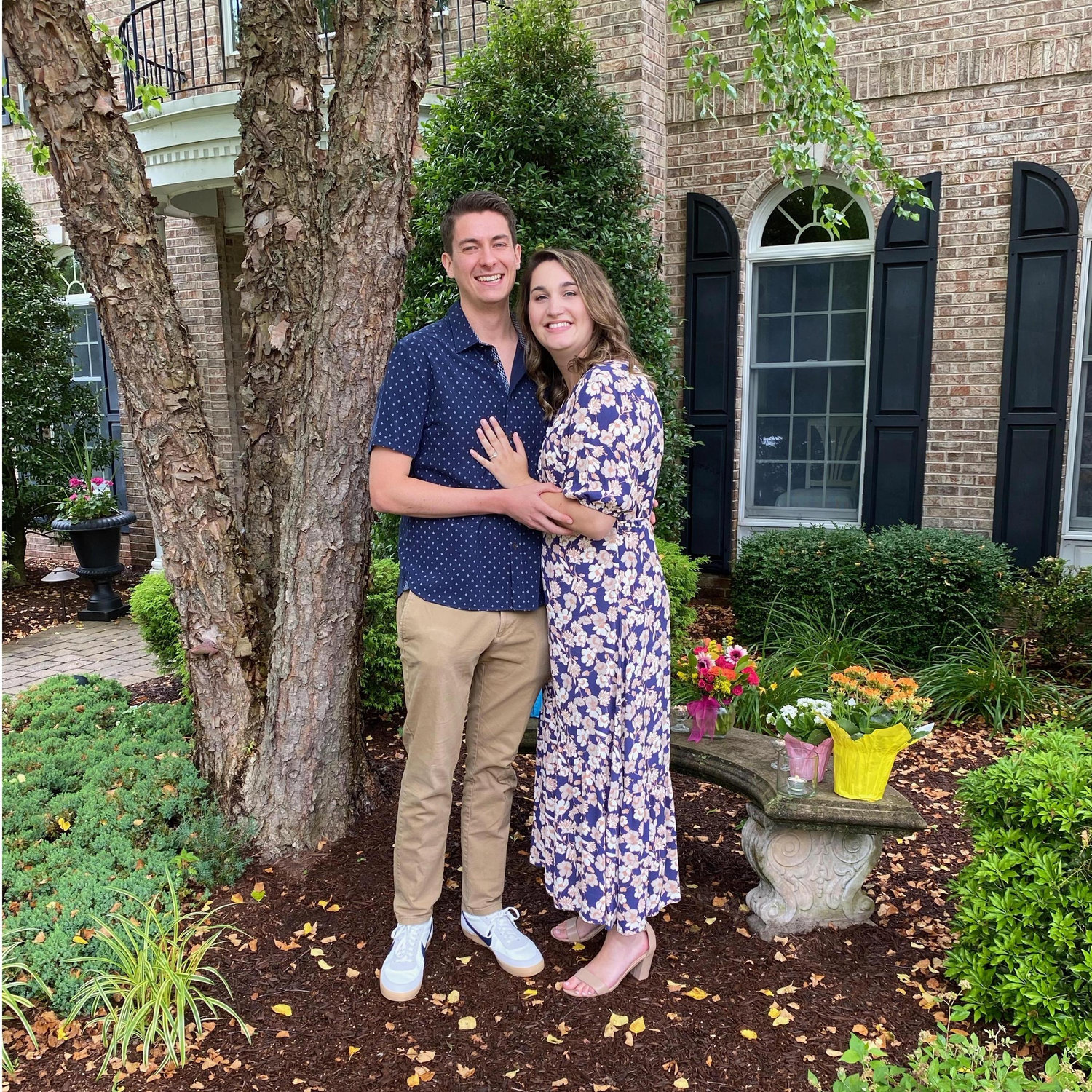 Tom proposed in the same spot as where we took our high school prom photos...7 years prior!
