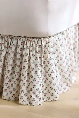Cotton Percale Printed Bed Skirt