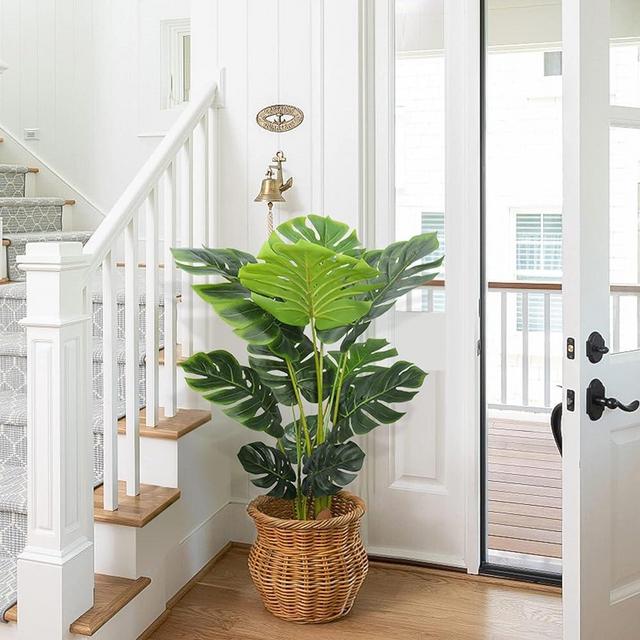 Yepdin Artificial Monstera Plant 3.6 Ft Fake Plants with Plastic Pot for Office and Home Decor, Tall Faux Plant for Indoors and Outdoors, Artificial Tree Housewarming Gift